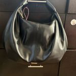 Chic Black Leather Hobo Bag Photo 0