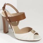 Valentino Garavani Macrostud Rockstud High Heel Sandals Tan White Open Toe 41 Photo 0