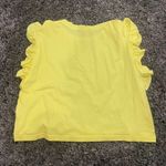 ZARA  Flutter Sleeves Crop Top in Yellow, Size L​​​​​​​​ Photo 3