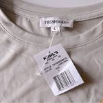 Freshman cropped Tshirt, graphic “Fries before Guys”, light grey, size L , NWT Gray Size L Photo 1
