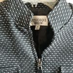 Studio I  Zipper Blazer Black and White Photo 1