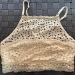 Lace Crop Top 👑 Tan Size M Photo 3