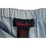 Denim & Co  Chambray Blue Faux Wrap Skirt Skort Tie Flap Front Womens L A103284 Photo 4