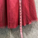 As You Wish Vintage 90s‎ As U Wish Party Dress Fit Flare Sleeveless Tulle Overlay Red Size 5 Photo 3