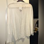 Chaser  V Neck Long Sleeve Dolman Tee in White Photo 4