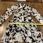 Revolve Nicholas Luna Romantic Silk Floral Mini Dress Tiered Ruffle long sleeve Black Size 0 Photo 5