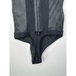 Free People Black Floral Lace Embroidered Corset Thong Bodysuit Women’s XS Photo 7