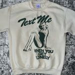 Lonely Ghost Text Me When You Get Lonely Crewneck Sweater Photo 2