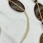 Coconut Shell Beaded Tie Belt Boho Natural Brown Medium (M) ✨ Photo 13