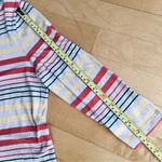 Talbots  Colorful, Striped, Three Quarter Sleeve Tee, Oatmeal Heather, Size MP Photo 12