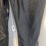 Abercrombie & Fitch  90s Straight Ultra High Rise Vegan Leather Pants 32/14 Short Photo 6