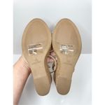 Steve Madden Sandals Womens Size 9.5 Tan Leather Suede Strappy Wedges Photo 7