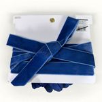 Free People Melody Flower Blue Velvet Choker Dainty Coquette Necklace Whimsical Photo 6