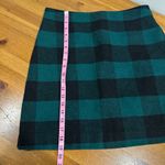 J.Crew  Mini Teal and Black Checkered A-Line Skirt Photo 5