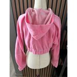 Juicy Couture  pink hooded cut off jacket zip up size medium y2k 2000 style Photo 3