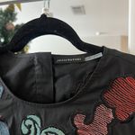 Natori Josie  Embroidered Blouse Size 0 Color Black Red Photo 4