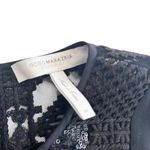 BCBGMAXAZRIA Black Crochet Paneled Sleeveless Pleated Sheath Midi Dress Size XS Photo 1