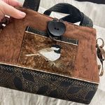 Artisan Quilted  embroidered Chic-a-dee double handle satchel. Photo 2