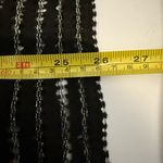 BKE  Women’s Black See-Through Mesh Tank Top Size L Semi Sheer Striped Detail Photo 8