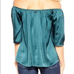 STONE ROW hunter green ez days off shoulder top Women’s Plus Size 1X Photo 1