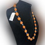 Lucky Brand  Elegant Brown & blue flowy Beaded Necklace 28” Photo 2