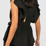 Boohoo Black High Neck Romper Photo 2