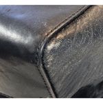 DKNY  Haircalf Fur Leather Black Satchel Bag Purse READ Photo 5