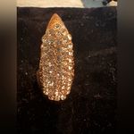 Nail Claw Rhinestone Ring Gold Photo 1