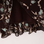 Vintage 90s Lily Brown Floral Midi Skirt Womens Fairy Grunge Romantic USA Size L Size L Photo 3