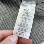 NIA Sweater Womens Medium Grey Waffle Knit Henley Pullover‎ Gray Photo 5