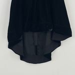 Free People ‎ Women's Black Asymmetrical Hem Open Back Velvet Halter Top Size XS Photo 4