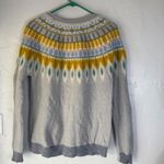 Tabitha Webb  Womens Gray Fair Isle Wool Blend Sweater XL Extra Large‎ Knit Top Photo 8