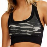 Free People FP Movement Go To Sports Bra Black Printed Photo 0