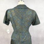 Leslie Fay Vintage 50s Skirt Suit Size 14 Pleated Dacron Timeless Daywear Office Photo 5