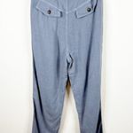 Free People NWT  Faded Love Linen Blend High Waist Pants 27 Blue Photo 2