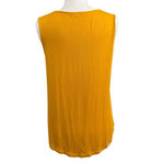 Hannah Size Large Mustard Yellow Sleeveless Tassel Boho Top Photo 4