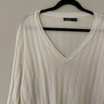 Boohoo Cream Bell Sleeve Ribbed Blouse Size 20-22 Photo 3
