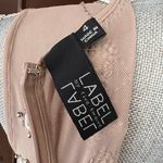 Label By Five Twelve Champagne Satin Beaded Dress Tan Size 4 Photo 9