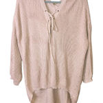 Altar'd State Altar’d state Lace Up V Neck‎ High Low Sweater Pink Size Small Photo 0