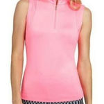 Tail White Label Sleeveless Mock Neck Zip Golf Top Size XXL Pink Photo 0