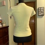 Esprit Espirit Y2K vintage yellow green short sleeve t-shirt mesh overlay size M Photo 2