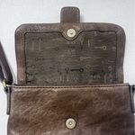 Fossil  Crossbody Purse Leather Brown Bag Small Buckle Fold Over Photo 9