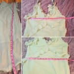 Christian LaCroix Bias Cut V-Neck Criss Cross Ruffle Yoke Maxi Dress Green M NWT Photo 8