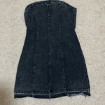 black denim strapless mini dress Size L Photo 0