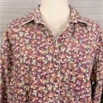 Eddie Bauer  Women's Vintage Oversized Button Down Cotton Corduroy Shirt Floral-M Photo 1