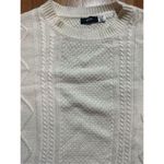 BDG ivory twist cable chunky knit sweater with elbow patch sz XS Photo 7