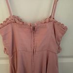 Francesca's Pink Ruffle Wrap Romper Photo 4