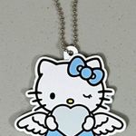 Hello Kitty Blue Pastel Fairy Angel Wings Heart Key-Chain Key-Ring Key-Clip Kawaii Fashion Accessory 🩵🤍 Photo 0