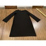 Eileen Fisher  viscose jersey Long Sleeve Scoop crew Neck Plain Black Mini dress Photo 11