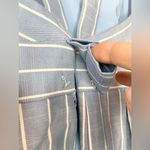 Gal Meets Glam  Samantha Striped Blue and White Dress Size 12 Photo 11